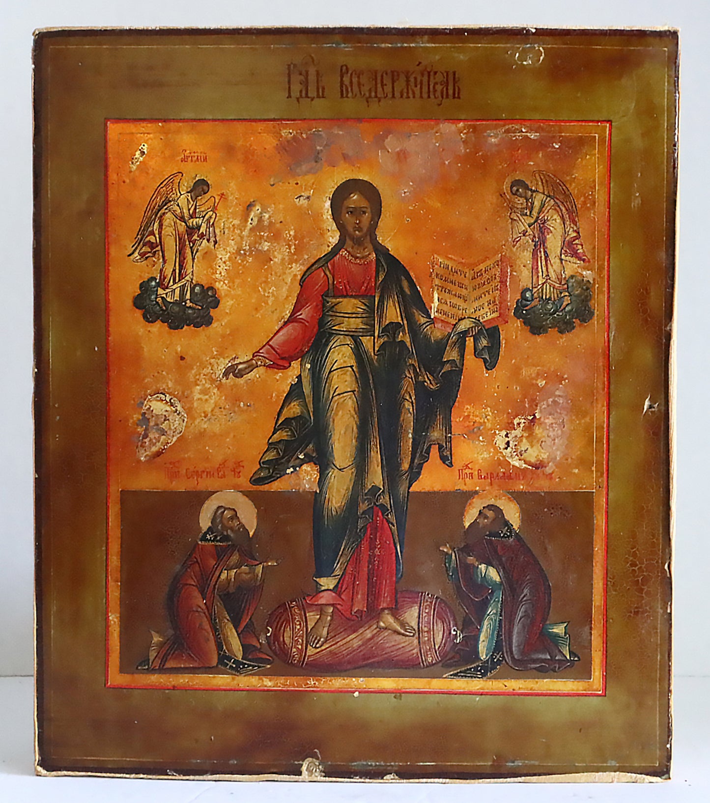 ANTIQUE 19c 84 SILVER RUSSIAN PAINTED ICON: Savior of Smolensk | 4500 |