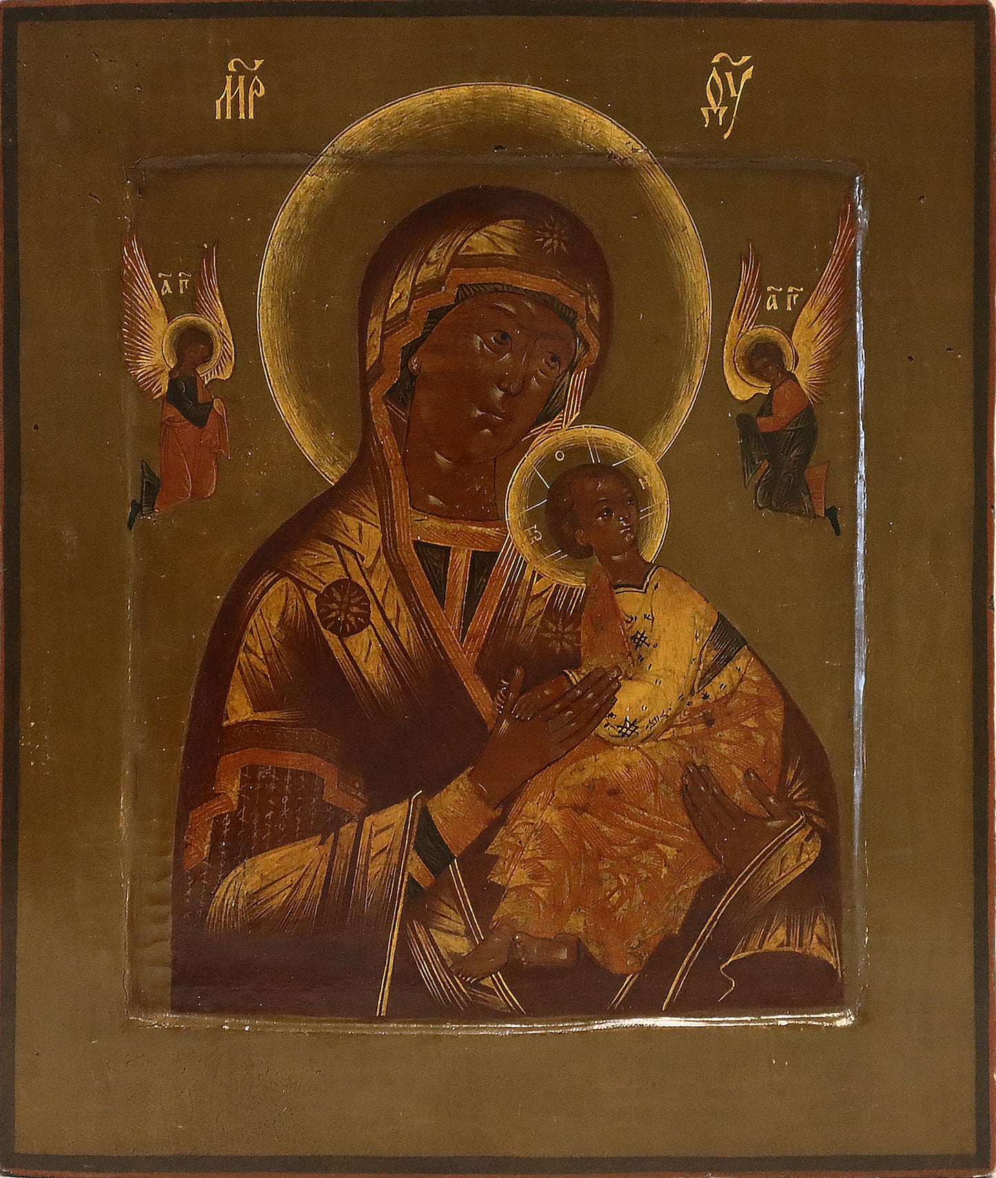 ANTIQUE 18c RUSSIAN PAINTED ICON: Our Lady of Passion | 5235 |