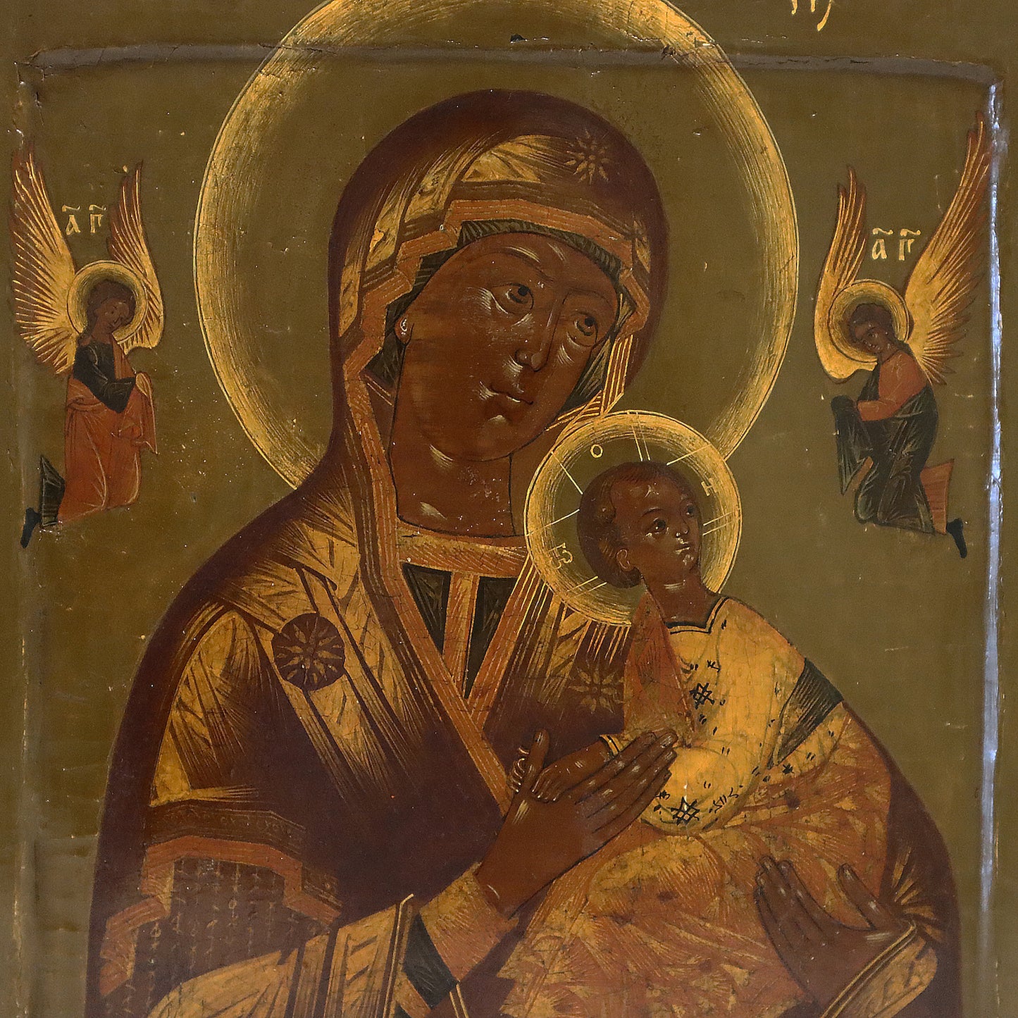 ANTIQUE 18c RUSSIAN PAINTED ICON: Our Lady of Passion | 5235 |