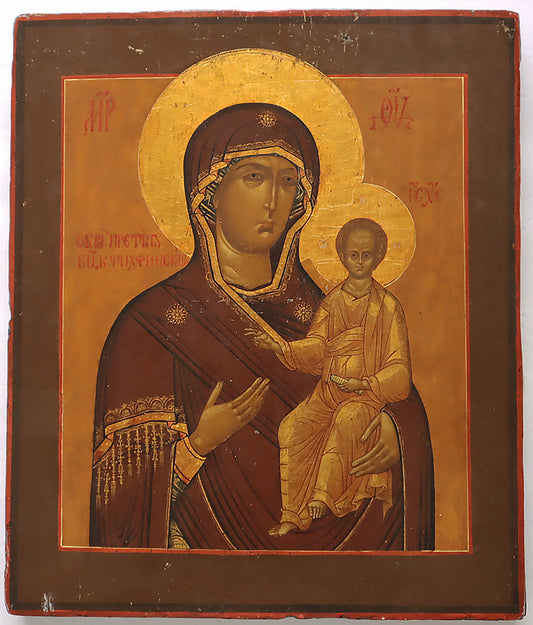 AN ICON SHOWING THE SMOLENSKAYA MOTHER OF GOD | 5652 |