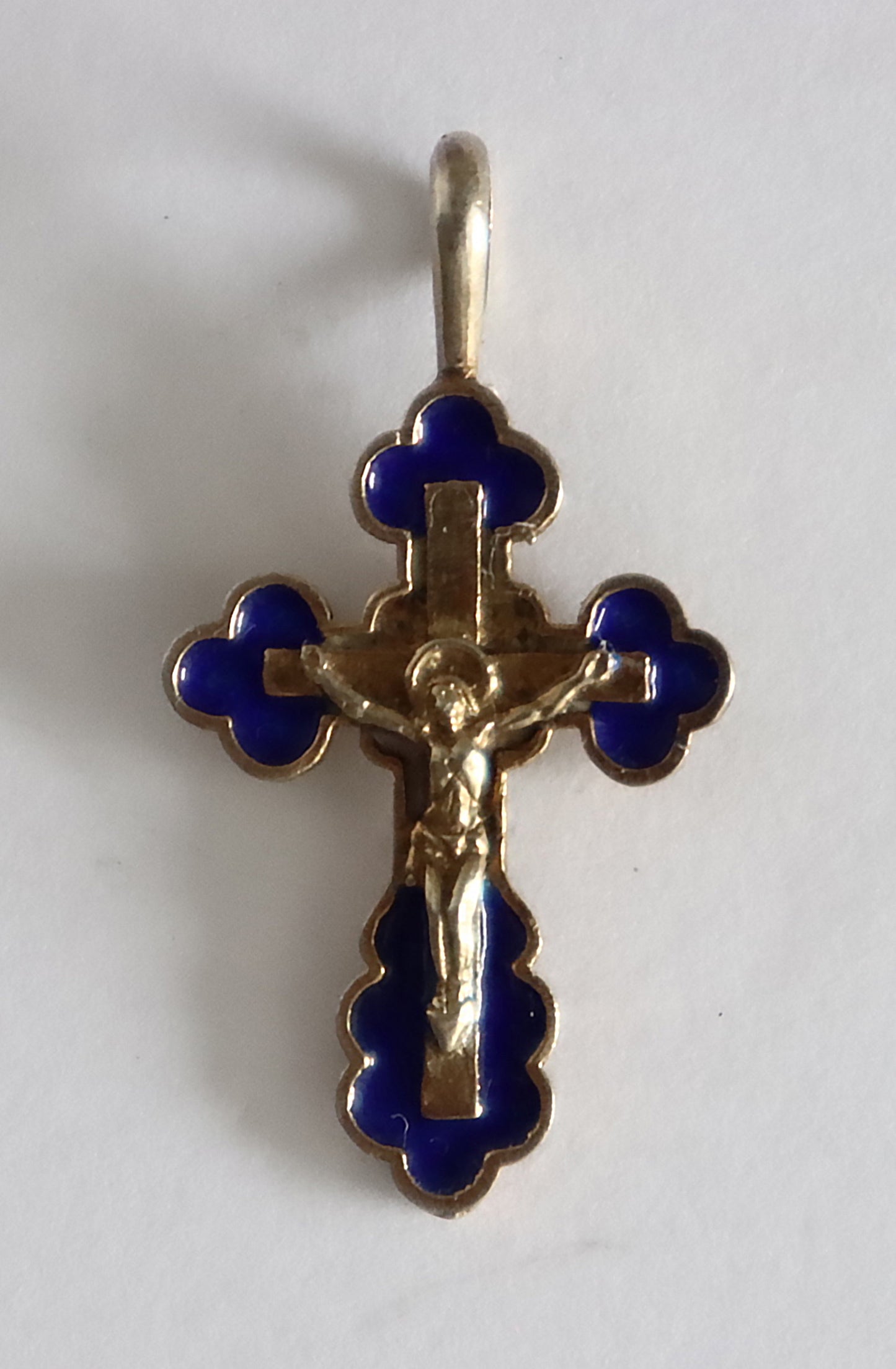 Russian Silver Cross with blue enamel | 5662 |