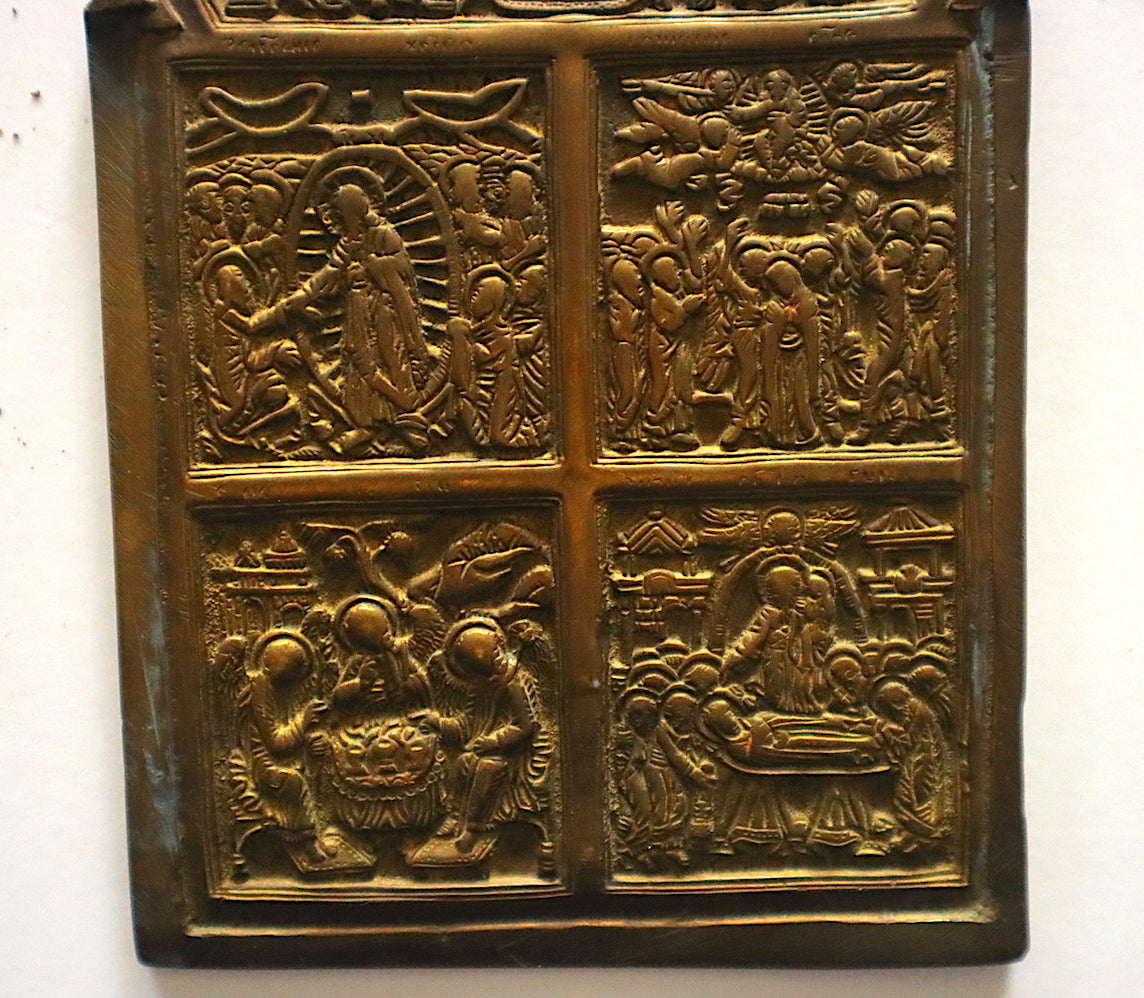 Antique, 19th century, Orthodox Bronze icon | 4606 |