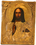 4968 | Antique 19th century, Orthodox Russian Icon of Christ Pantocrator