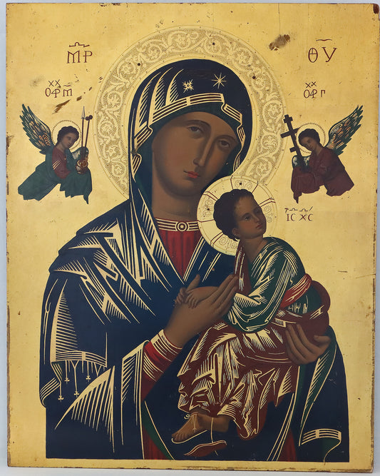 Antique 19th c. A DATED IMAGE OF THE MOTHER OF GOD OF THE LADY OF | 5130 |