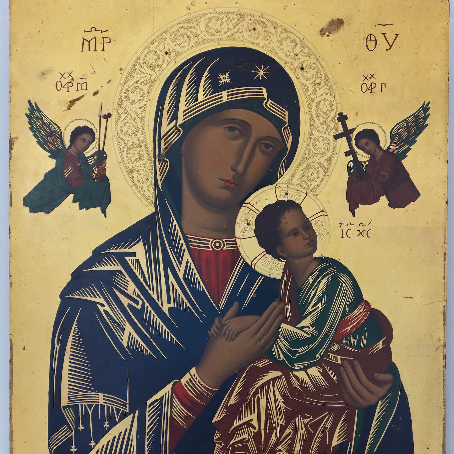 Antique 19th c. A DATED IMAGE OF THE MOTHER OF GOD OF THE LADY OF | 5130 |