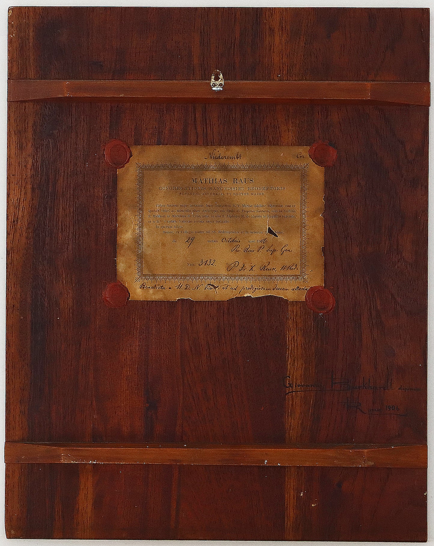 Antique 19th c. A DATED IMAGE OF THE MOTHER OF GOD OF THE LADY OF | 5130 |