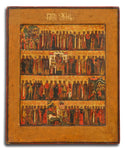 4516 | Antique, 19th century, Orthodox Russian Minea Icon of the Month October