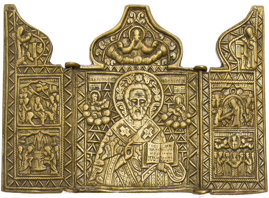 1095 | Russian Bronze Triptych