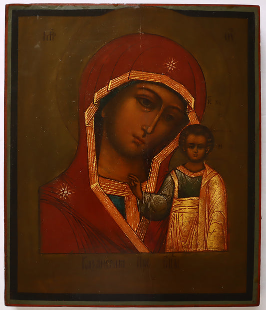 Christian, Orthodox, Russian icon: 19th c. icon of Kazanskaya Mother of God | 3503 |