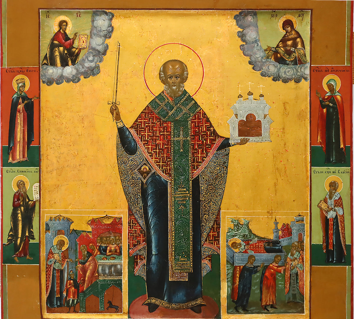Antiques, Orthodox, Russian icon of St. Nicholas Mozhaisky | 3598 |