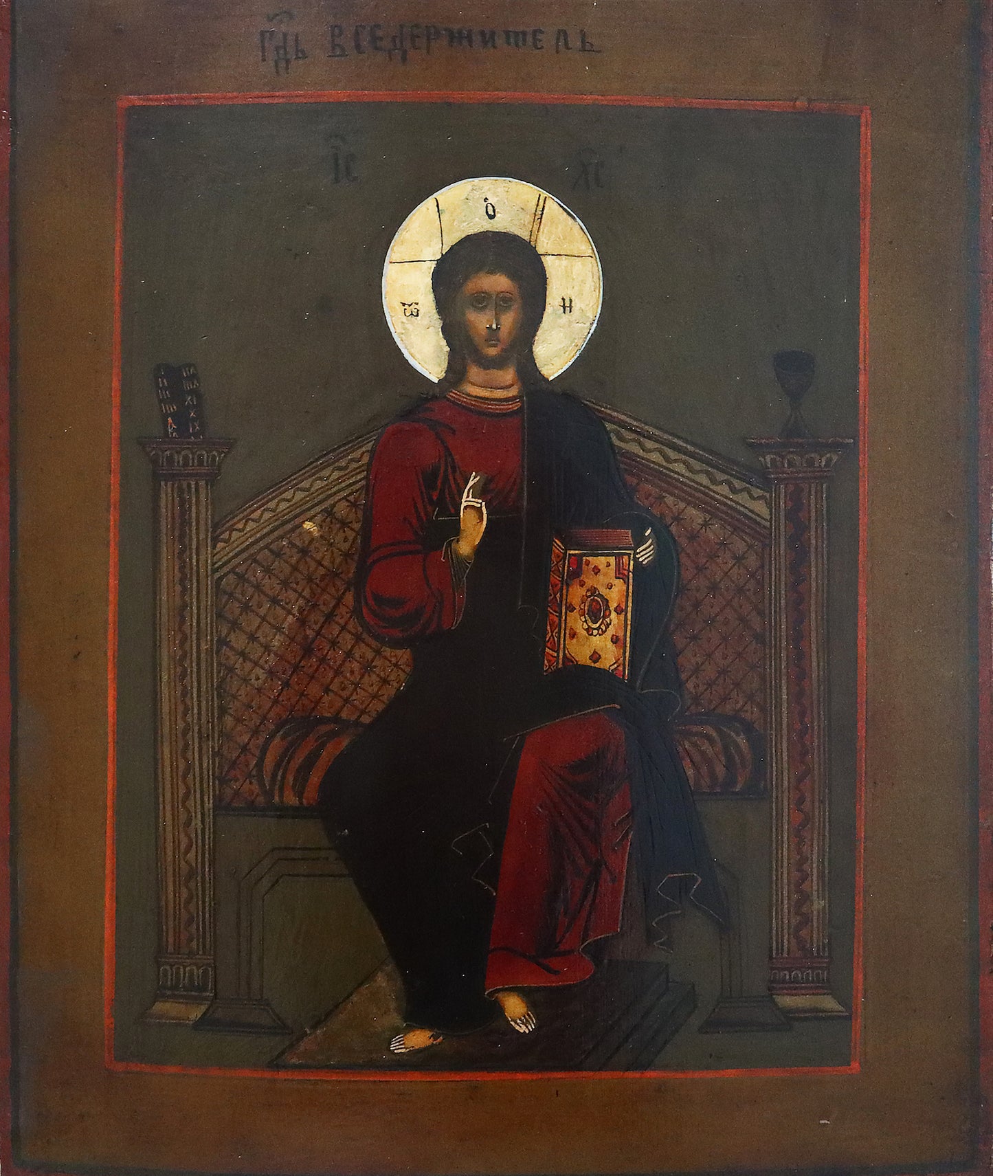 4652 | Antique, 19th century, Orthodox Russian icon: The Lord Almighty