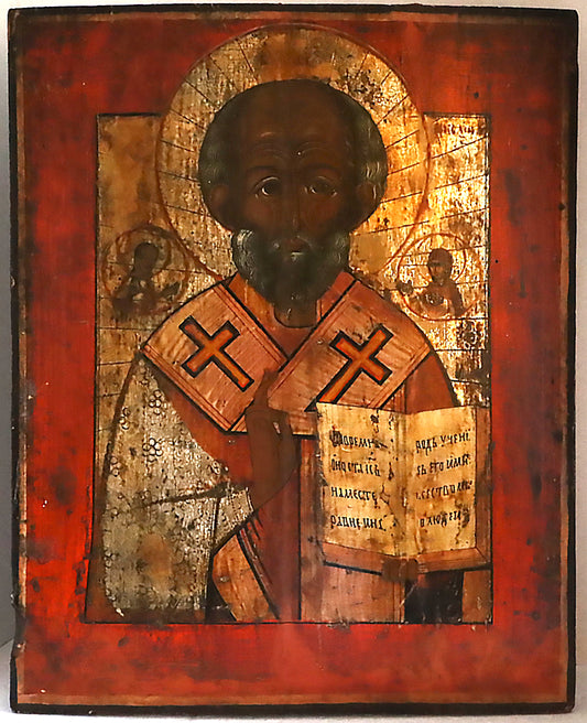 4949 | Antiques, Orthodox, Russian icon: Saint Nicholas