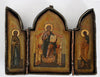 5114 | Antiques, Orthodox, Russian icon: Triptych icon of the Diesis