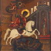 5238 | Antiques, Orthodox, Russian icon:  Saint George Slaying the Dragon