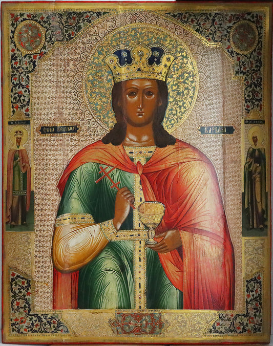 Antiques, Orthodox, Russian icon: Saint Varvara | 5287 |