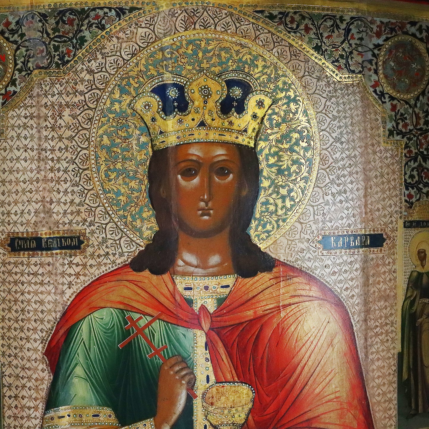 Antiques, Orthodox, Russian icon: Saint Varvara | 5287 |