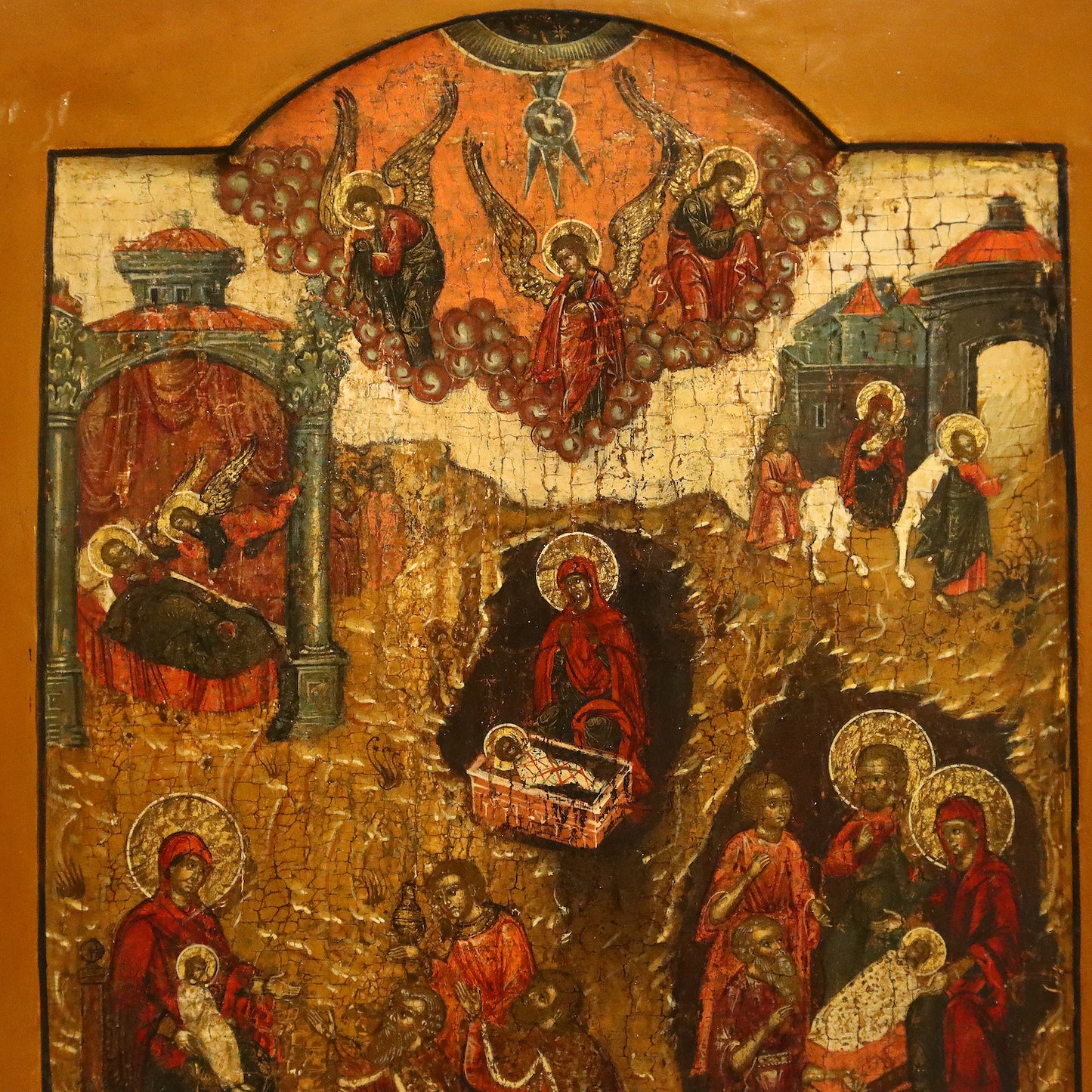 5298 | Antiques, Orthodox, Russian icon: The Nativity of Jesus Christ