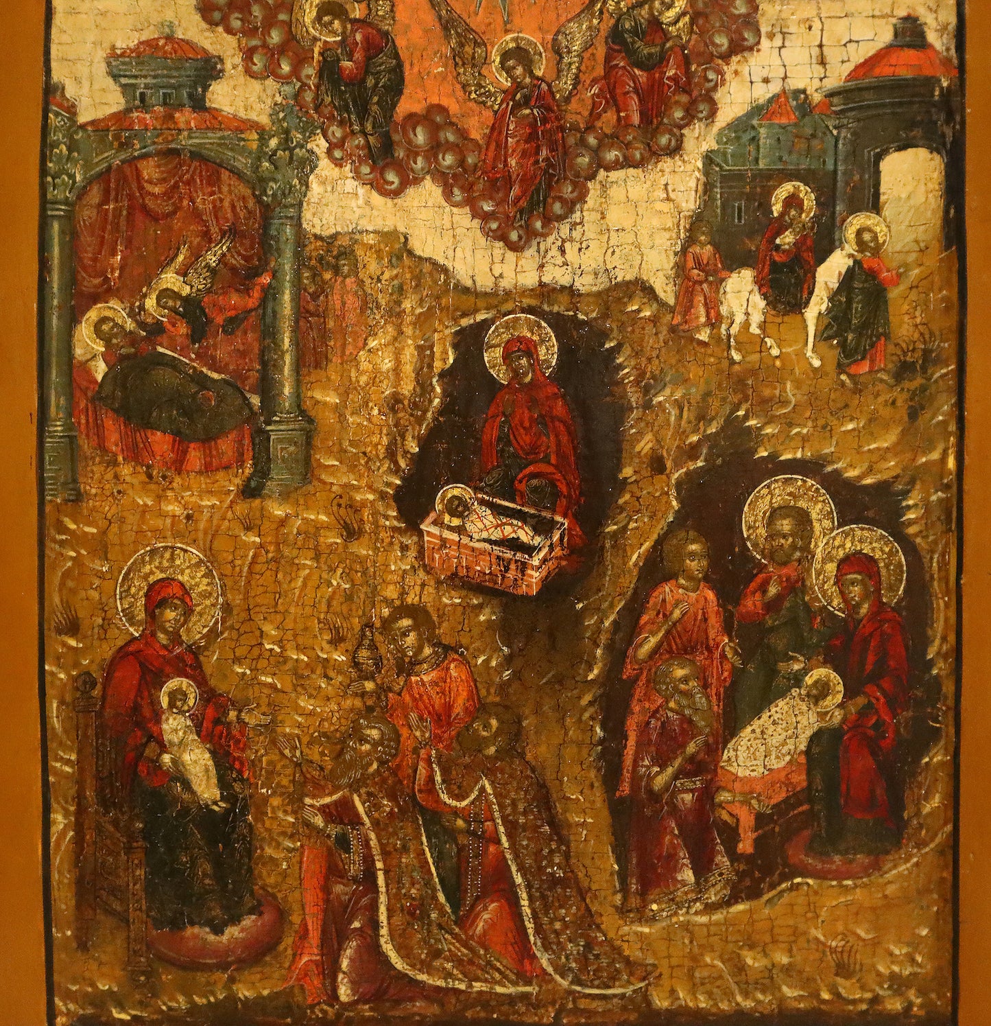 5298 | Antiques, Orthodox, Russian icon: The Nativity of Jesus Christ