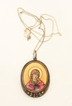 5307 | Antiques, Orthodox, Russian icon-pendant Mother of God.