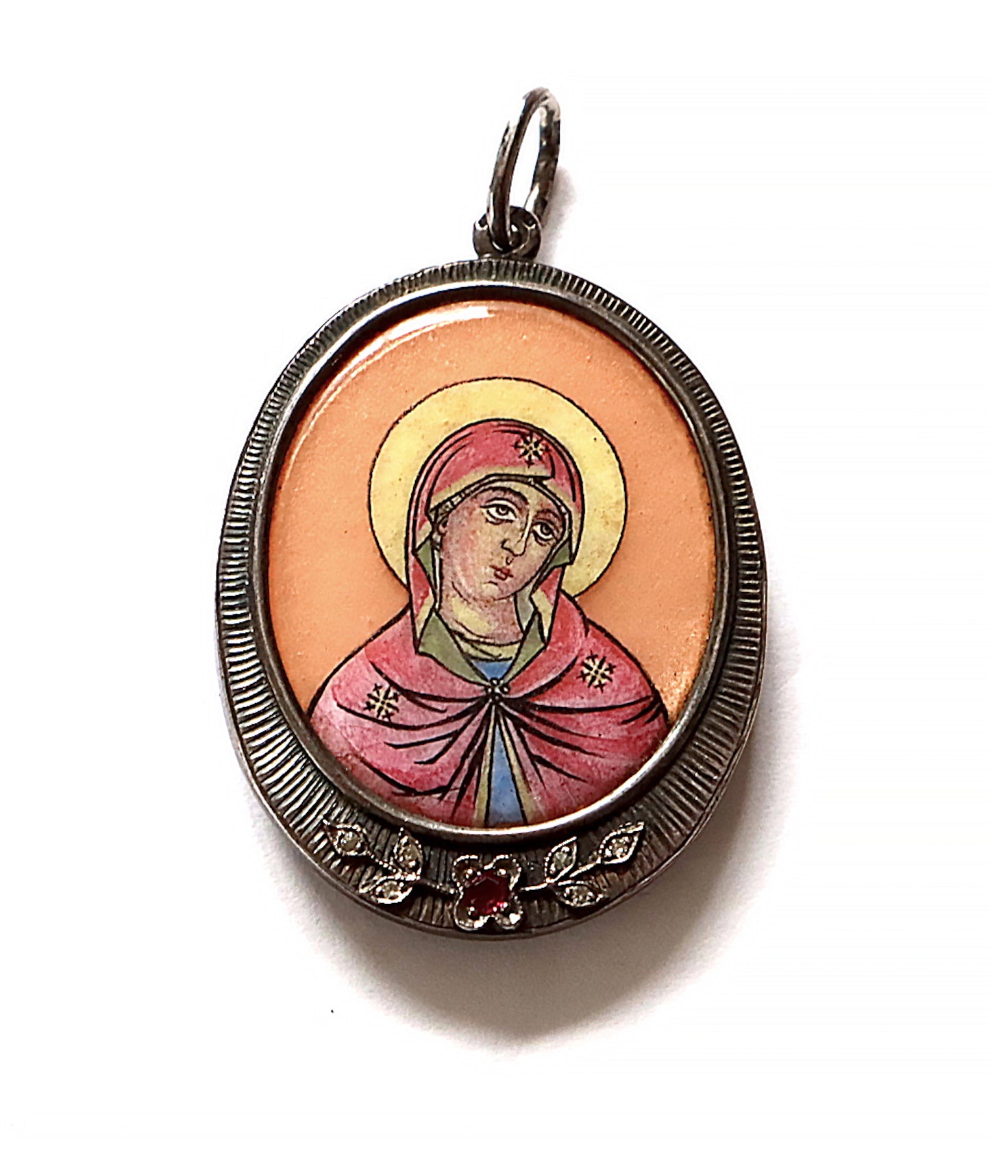Antiques, Orthodox, Russian icon-pendant Mother of God. | 5307 |