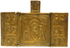 5322 | Antiques, Orthodox, Russian Bronze icon-triptych: The Mother of God.
