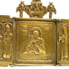 5323 | Antiques, Orthodox, Russian Bronze icon-triptych: The Mother of God.