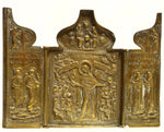 5329 | Antiques, Orthodox, Russian Bronze icon-triptych: JOY OF ALL WHO SUFFER