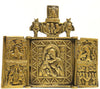 5334 | Antiques, Orthodox, Russian Bronze icon-triptych: The Mother of God.