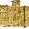 5335 | Antiques, Orthodox, Russian Bronze icon-triptych: JOY OF ALL WHO SUFFER