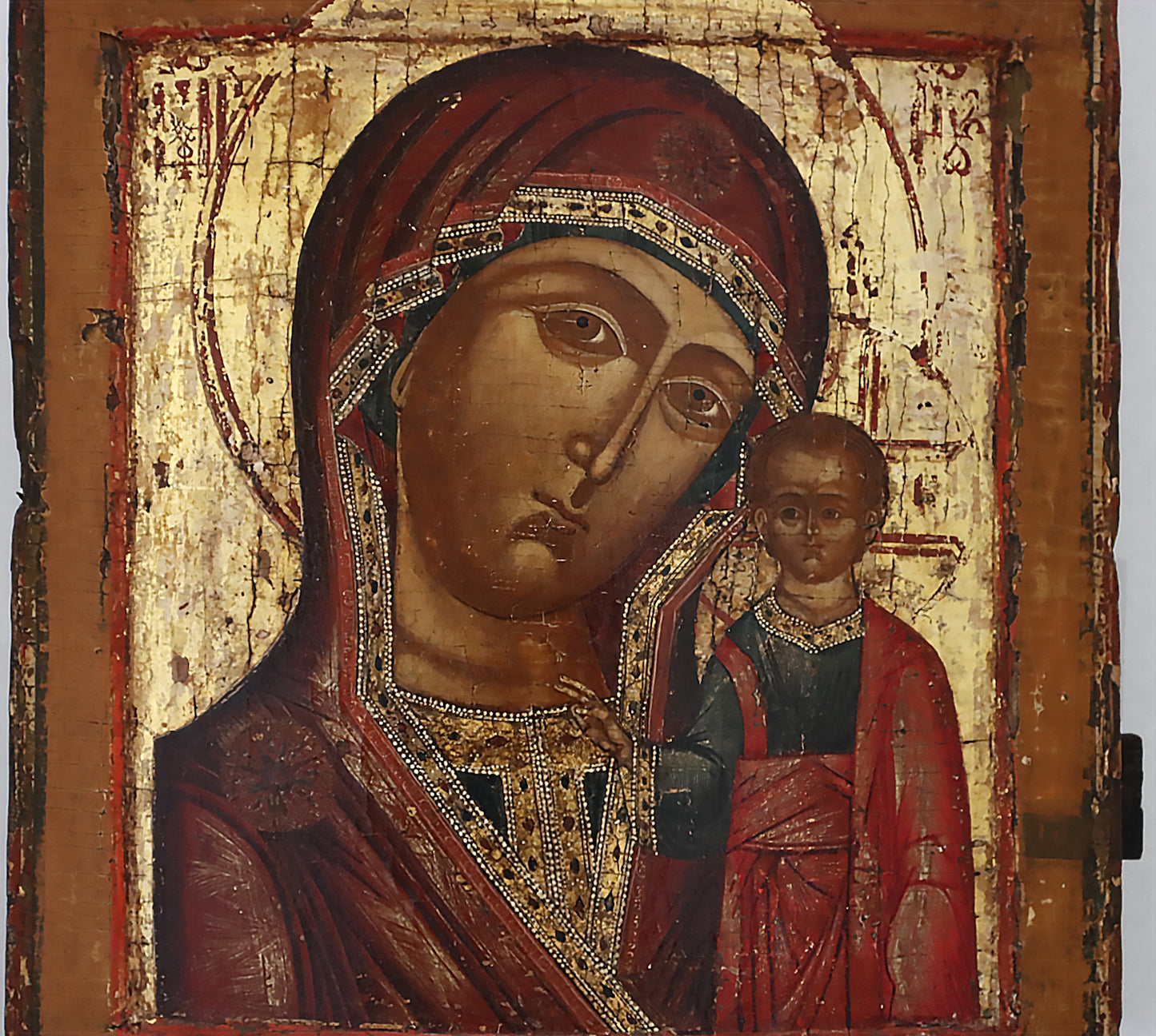 ANTIQUE 18c RUSSIAN PAINTED ICON: Kazan Mother of God | 5384 |