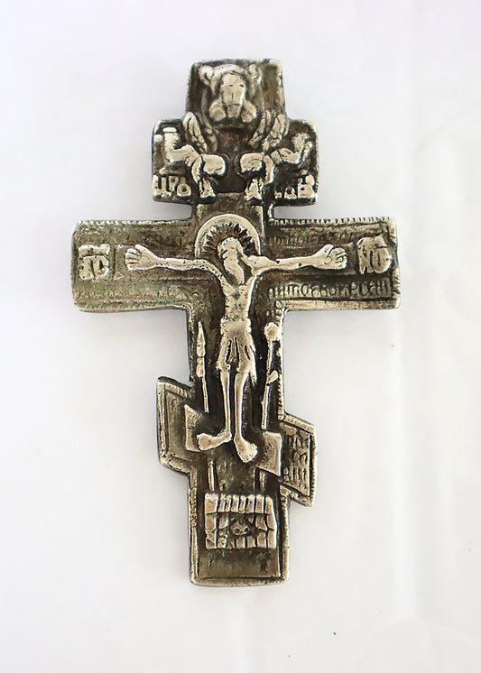 Antiques, Orthodox, Russian Silver icon: Traveling Cross | 5426 |