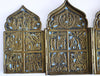 5458 | Antiques, Orthodox, Russian Bronze icon: QUADIPTYCH with enamel.