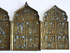 5458 | Antiques, Orthodox, Russian Bronze icon: QUADIPTYCH with enamel.