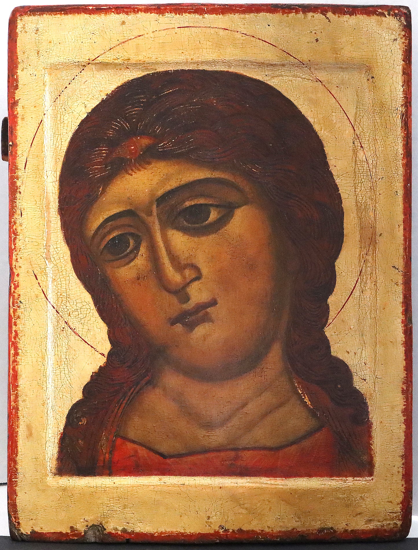 ANTIQUE 16c RUSSIAN PAINTED ICON: Archangel Gabriel | 5497 |