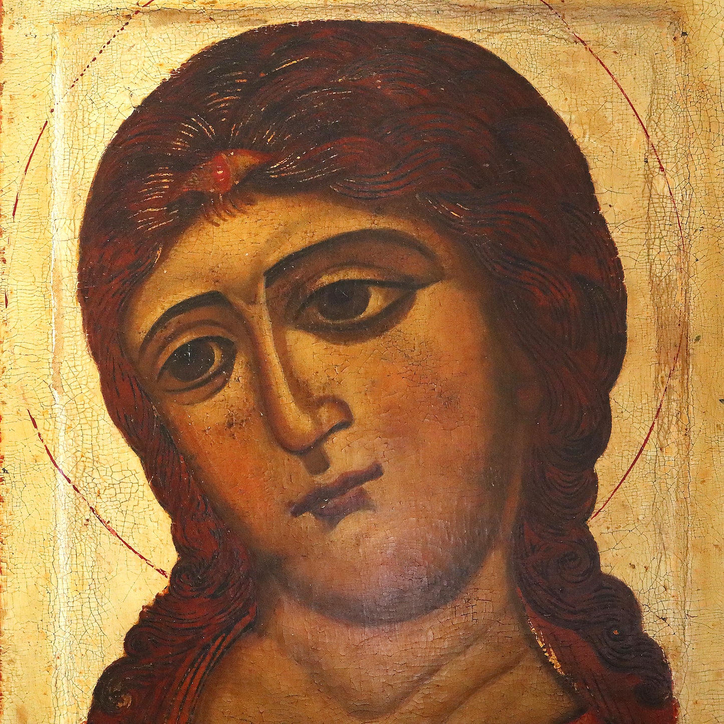 ANTIQUE 16c RUSSIAN PAINTED ICON: Archangel Gabriel | 5497 |