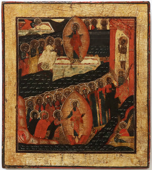 ANTIQUE 16c RUSSIAN PAINTED ICON: The Resurrection | 5498 |