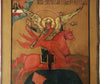 5534 | Antiques, Orthodox, Russian icon: THE ARCHANGEL MICHAEL AS HORSEMAN OF THE APOCALYPSE