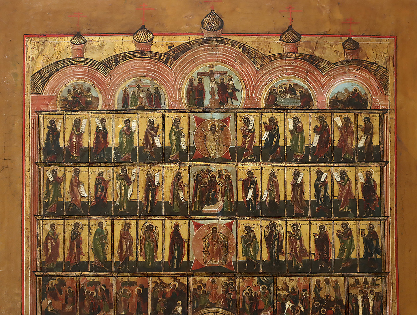 5537 | Antiques, Orthodox, Russian icon: A COMPLETE ICONOSTASIS