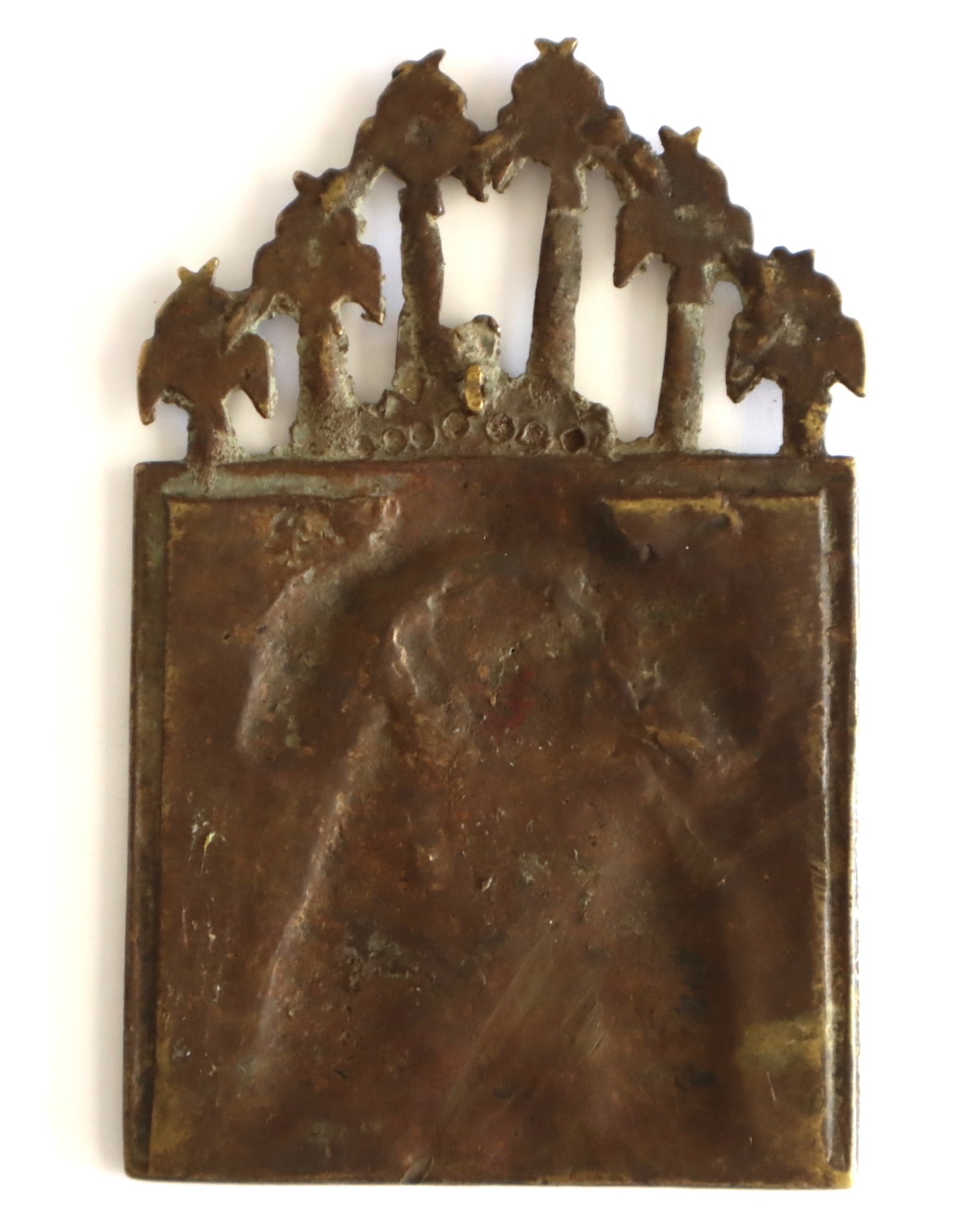 5576 | Antiques, Orthodox, Russian Bronze icon: The Mother of God of Passion