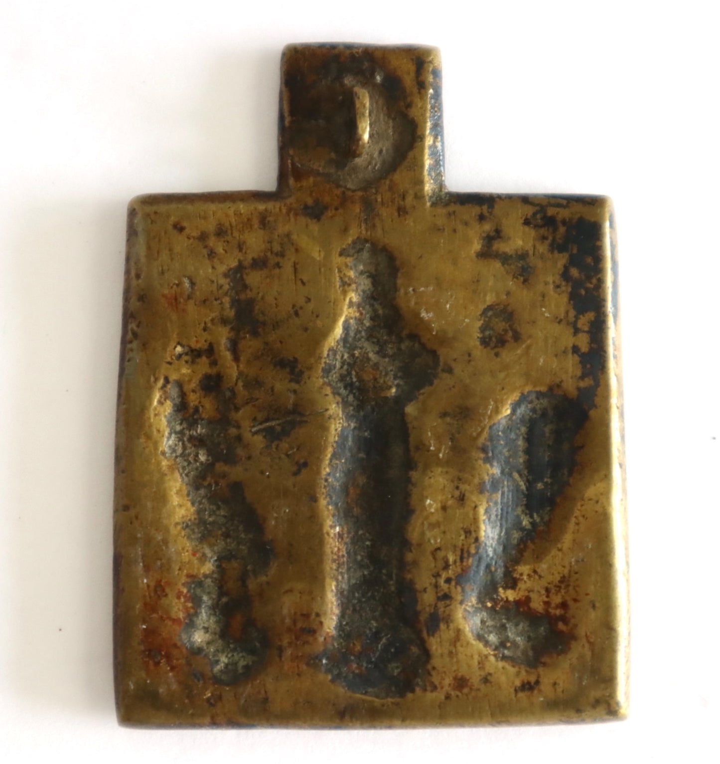 5587 | Antiques, Orthodox, Russian Bronze icon:Mother of God.