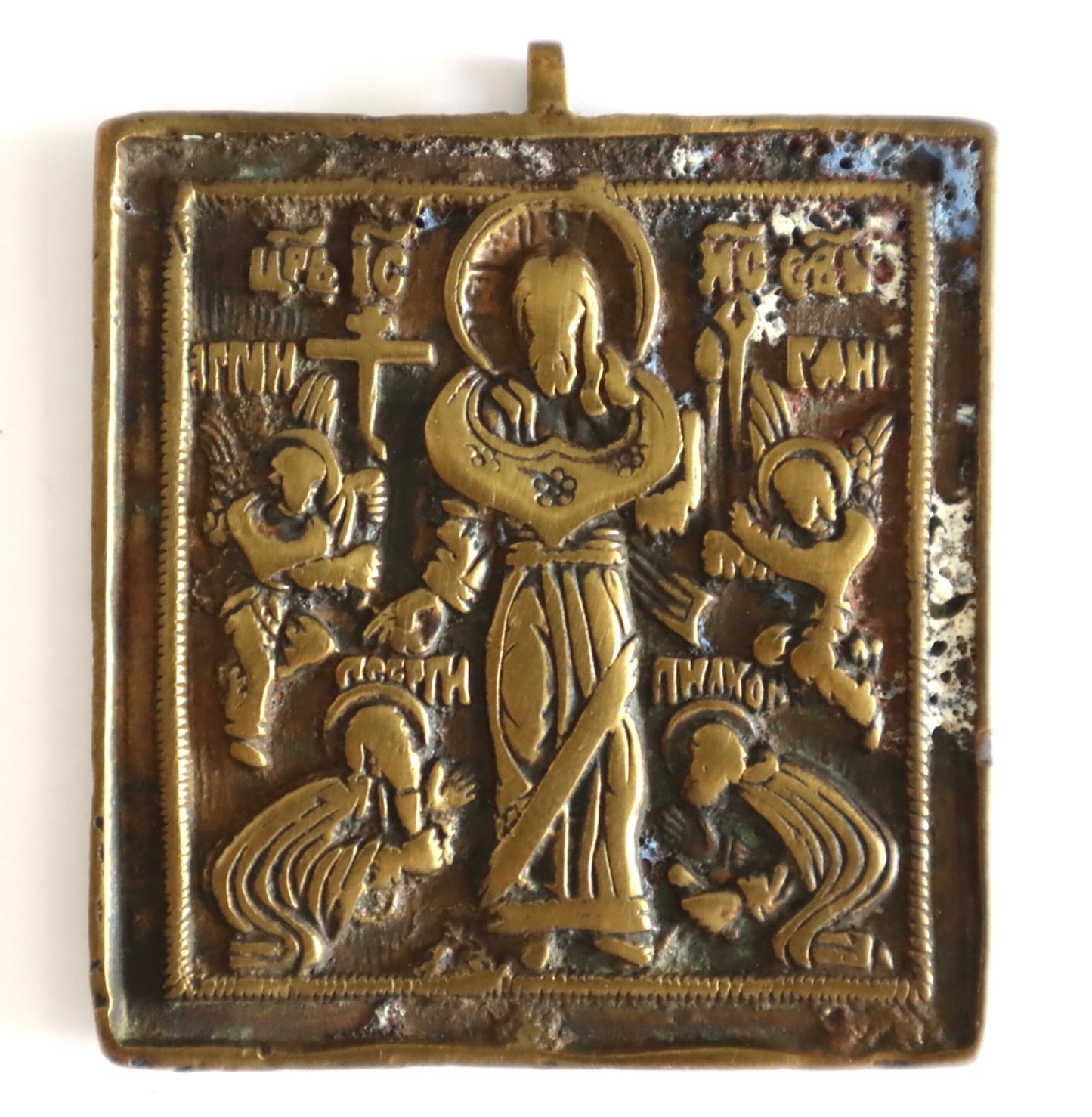 5599 | Antiques, Orthodox, Russian Bronze icon: SPAS SMOLENSKY