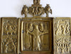 5604 | Antiques, Orthodox, Russian Bronze icon-triptich:  St. Nicholas Mozhaisk