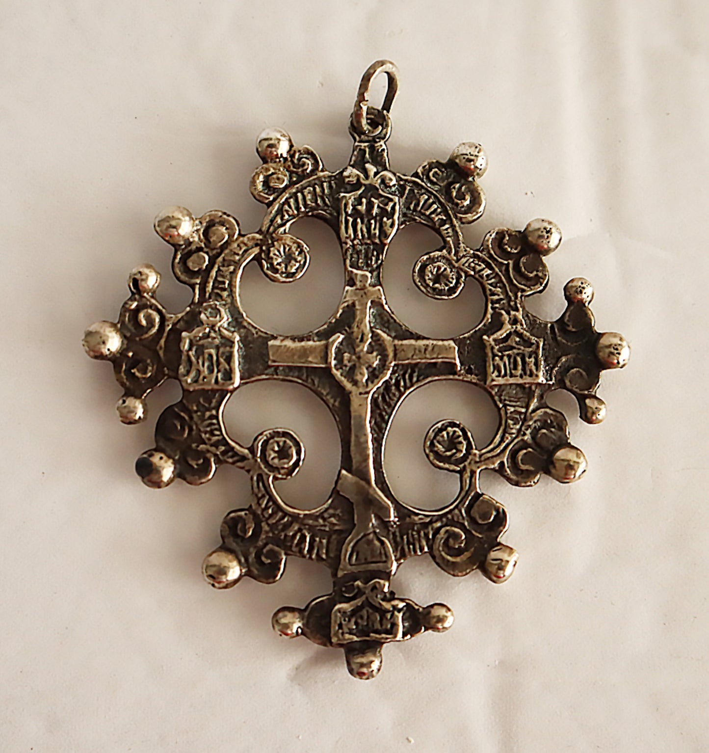 5644 | Antiques, Orthodox, Silver Pectoral cross 17th century