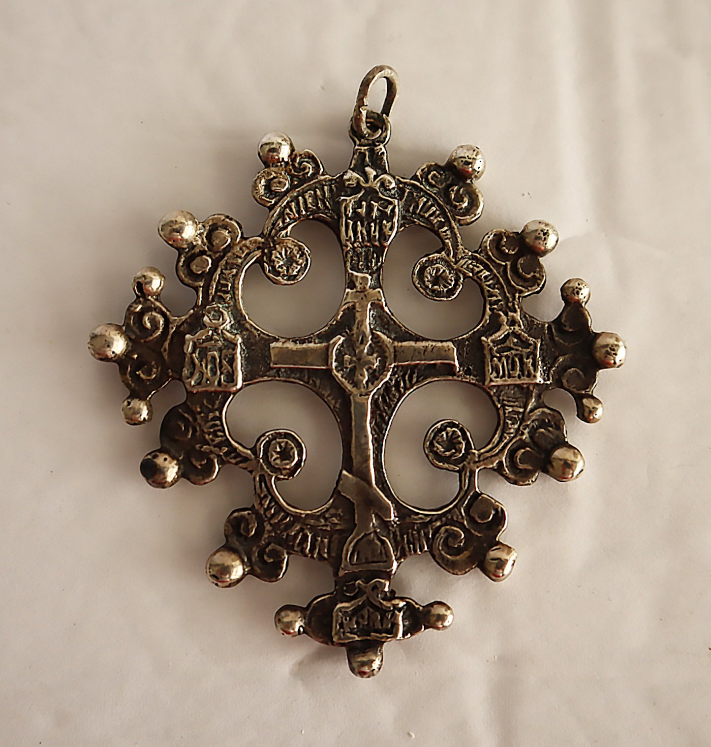 5644 | Antiques, Orthodox, Silver Pectoral cross 17th century