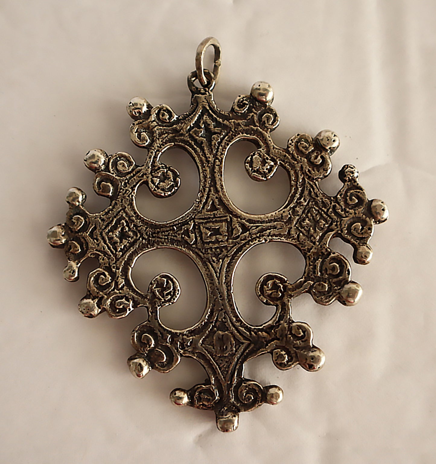 5644 | Antiques, Orthodox, Silver Pectoral cross 17th century