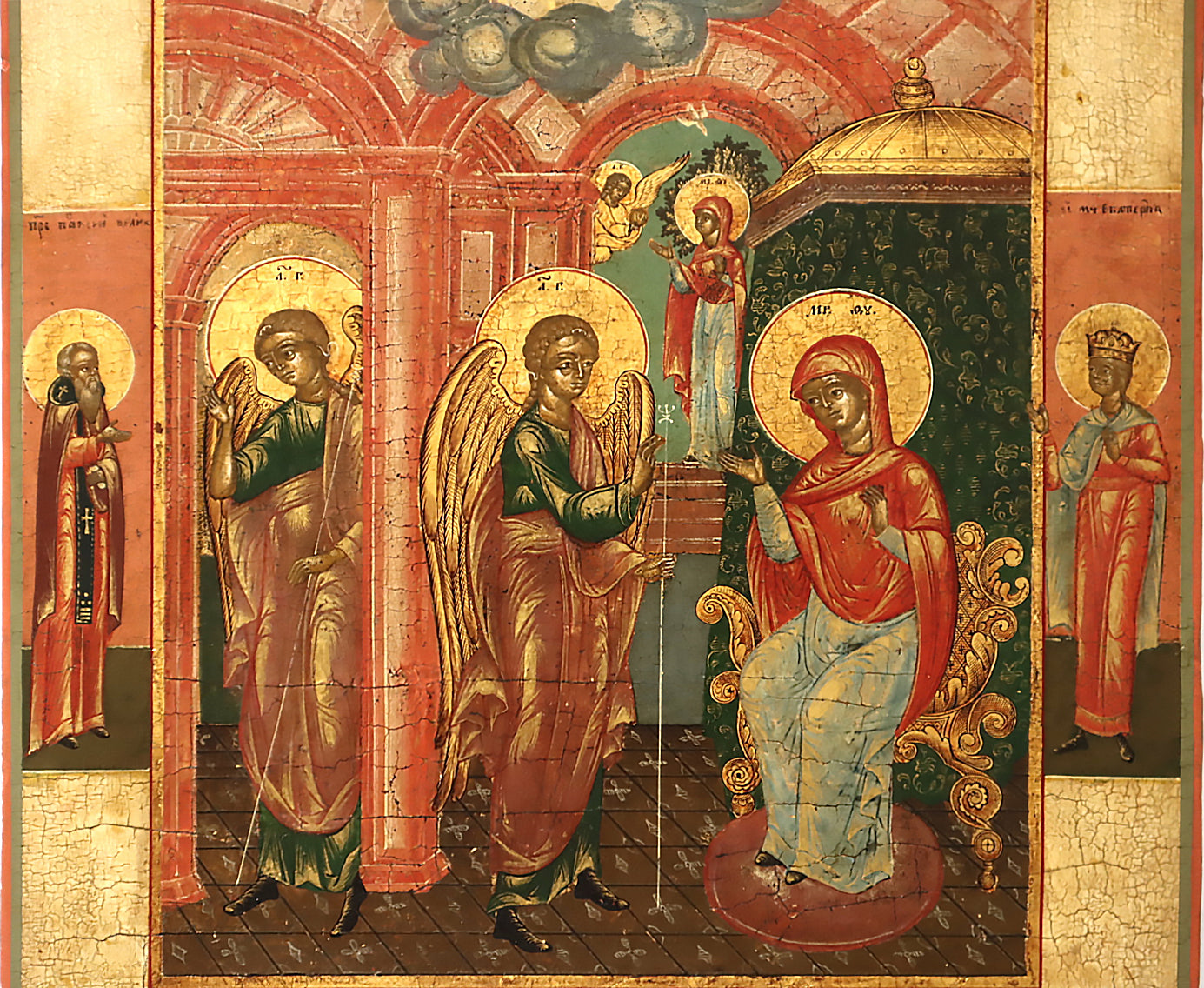 5647 | Antiques, Orthodox, Russian icon: Annunciation of Mother of God