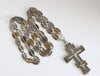 5665 | Antiques Russian Orthodox Silver Priest Cross with silver chain