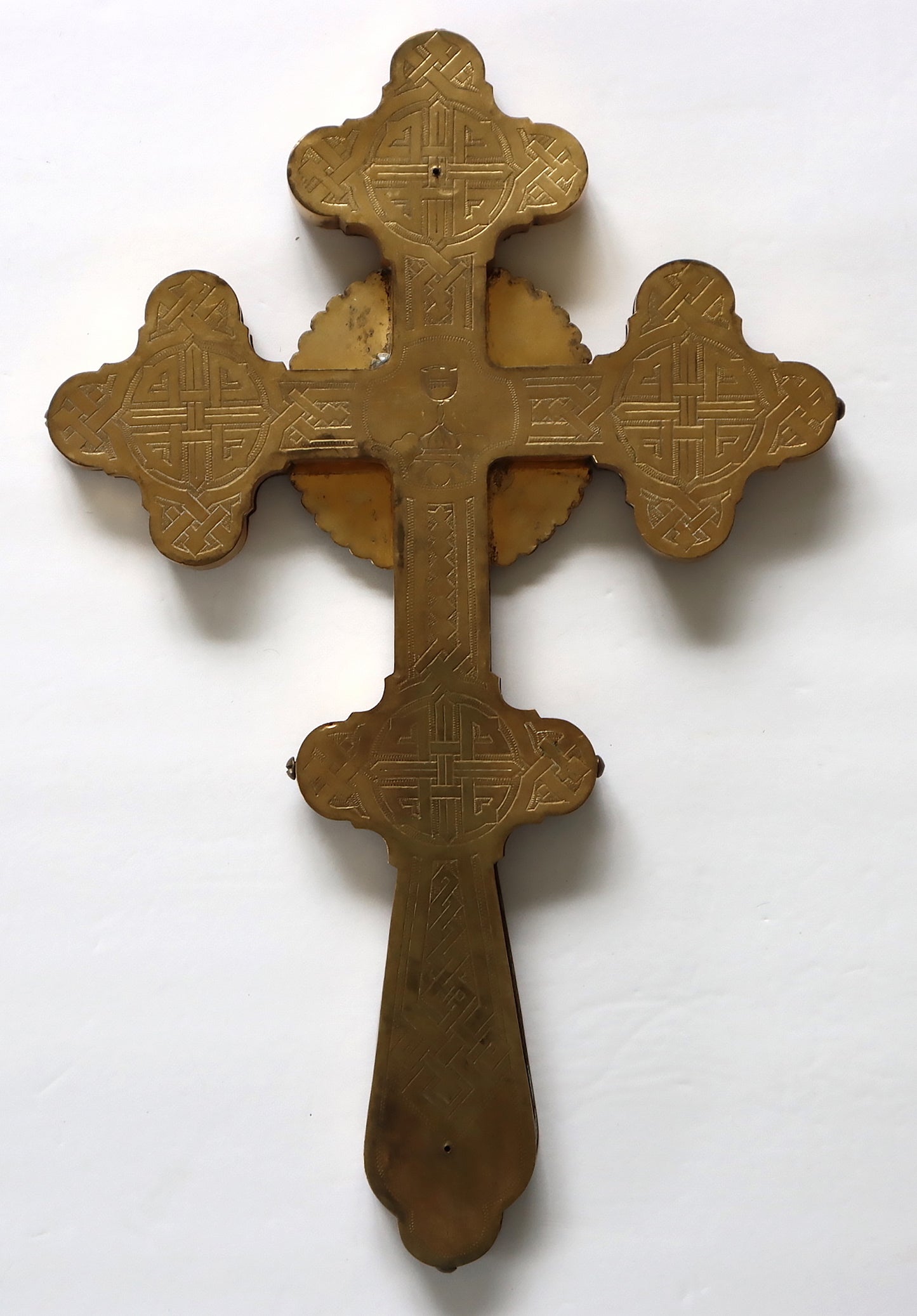 5671 | Antiques, Orthodox, Russian icon-bronze cross