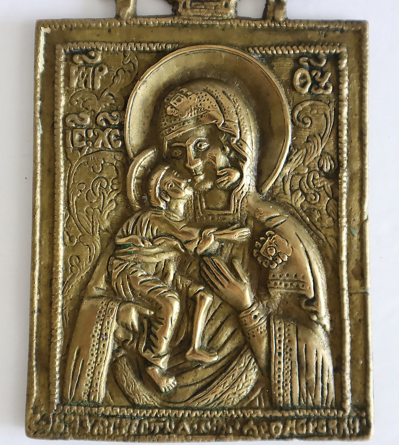 Bronze icon ancient Russia 18th-19th century: Feodorovskaya the Mother of God | 5683