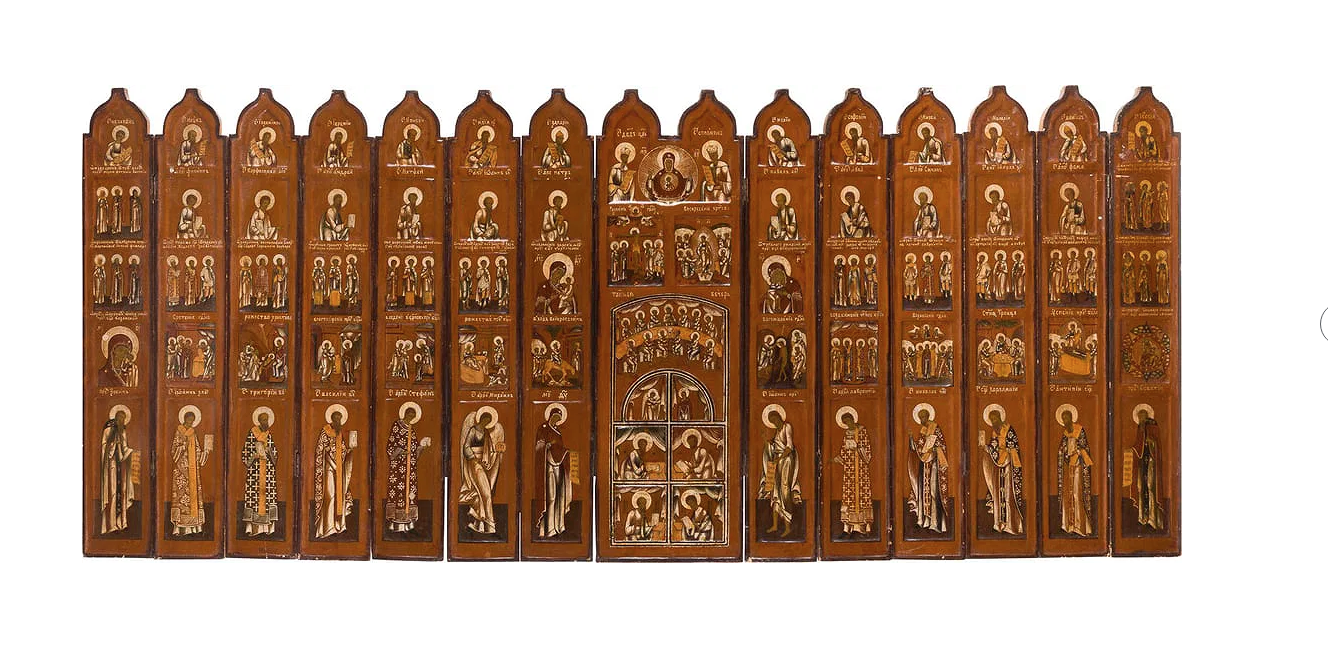 Christian, Orthodox icon: A RARE TRAVELLING FOLDING ICONOSTASIS | 5787 |